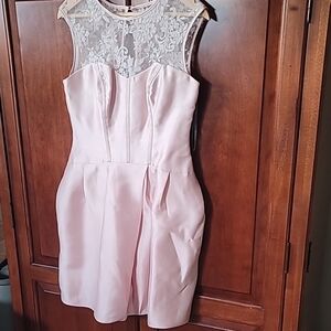 Vera Wang Lace Top Satin Bottom Dress SZ 8